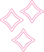 A unique diamond pink design on a transparent background.